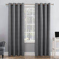 Sun Zero Columbia Thermal Insulated 100% Blackout Grommet Curtain Single Panel, 50 x 63, Gray
