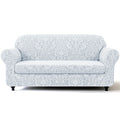 SUBRTEX 2 Piece Couch Covers, Jacquard Damask 3 Seater Sofa Cover with Seat Cushion, Stretch Sofa Slipcovers Non Slip Furniture 