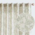 jinchan Floral Curtains Linen Curtains for Living Room Green French Country Farmhouse Curtains 84 Inches Long Light Filtering Wi