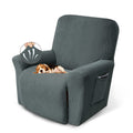 KEKUOU Recliner Chair Covers, Lazy Boy Recliner Covers Stretch Couch Cover Slipcovers 1 Piece Furniture Protector with Elastic B