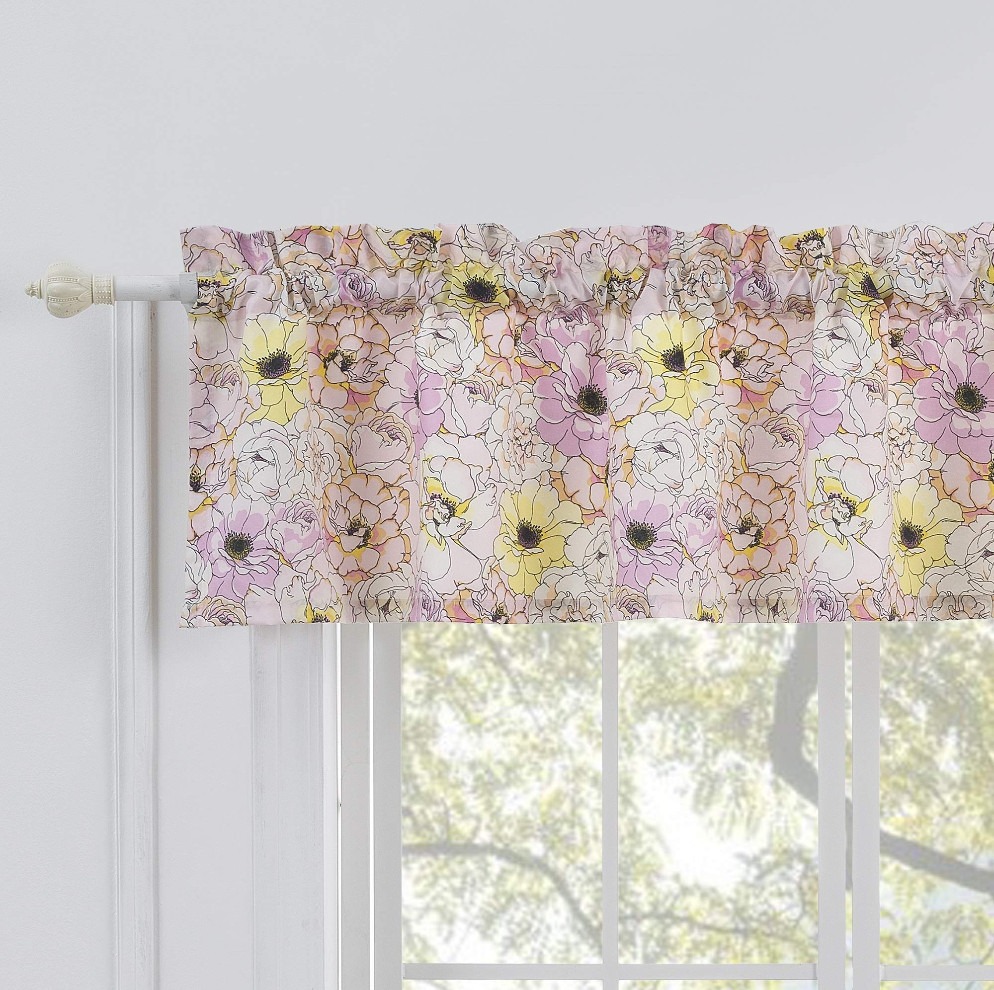 Greenland Home Misty Bloom Floral Fusion Window Valance, 84 x 16 inches