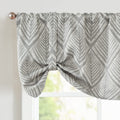 jinchan Tie Up Valance Curtain Geometric for Kitchen Living Room Ferns Leaf Print Blackout Window Valance Adjustable Thermal Ins