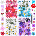 146Pcs Dried Pressed Flowers for Crafts,Xinxinran Dry Flowers Kit for Resin Molds,Epoxy Resin Accessories,Bookmark,Nails, Jewelr
