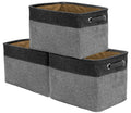 Sorbus Fabric Storage Cubes 15 Inch- Big Sturdy Collapsible Canvas Storage Bins with Dual Handles- Foldable Closet Cubes- Decora