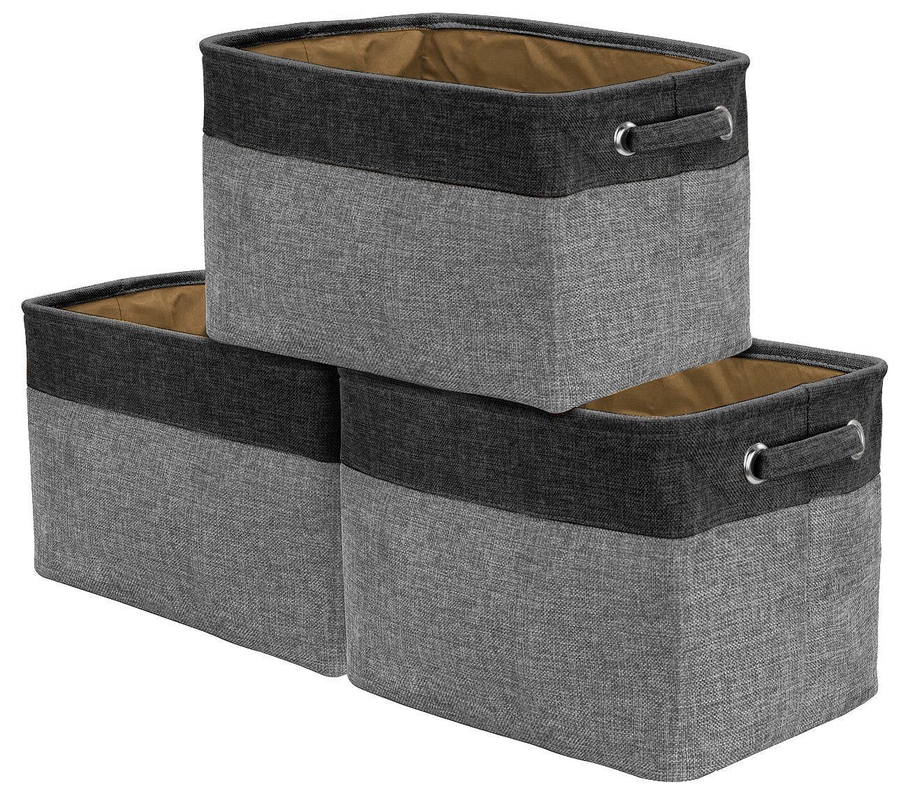Sorbus Fabric Storage Cubes 15 Inch- Big Sturdy Collapsible Canvas Storage Bins with Dual Handles- Foldable Closet Cubes- Decora