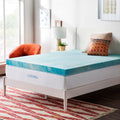 LINENSPA 4 Inch Gel Swirl Memory Foam Mattress Topper - Cooling Gel Infused - Pressure Relieving - CertiPUR Certified - Twin
