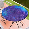 Round Tablecloth Fitted Elastic Table Cover Waterproof Table Cloth for Dinner, Party, Picnic,Camping, Round Table Cover for Indo