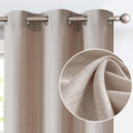 jinchan Taupe Linen Textured Curtains 84 Inch Long 2 Panels for Living Room Grommet Top Farmhouse Light Filtering Window Drapes 