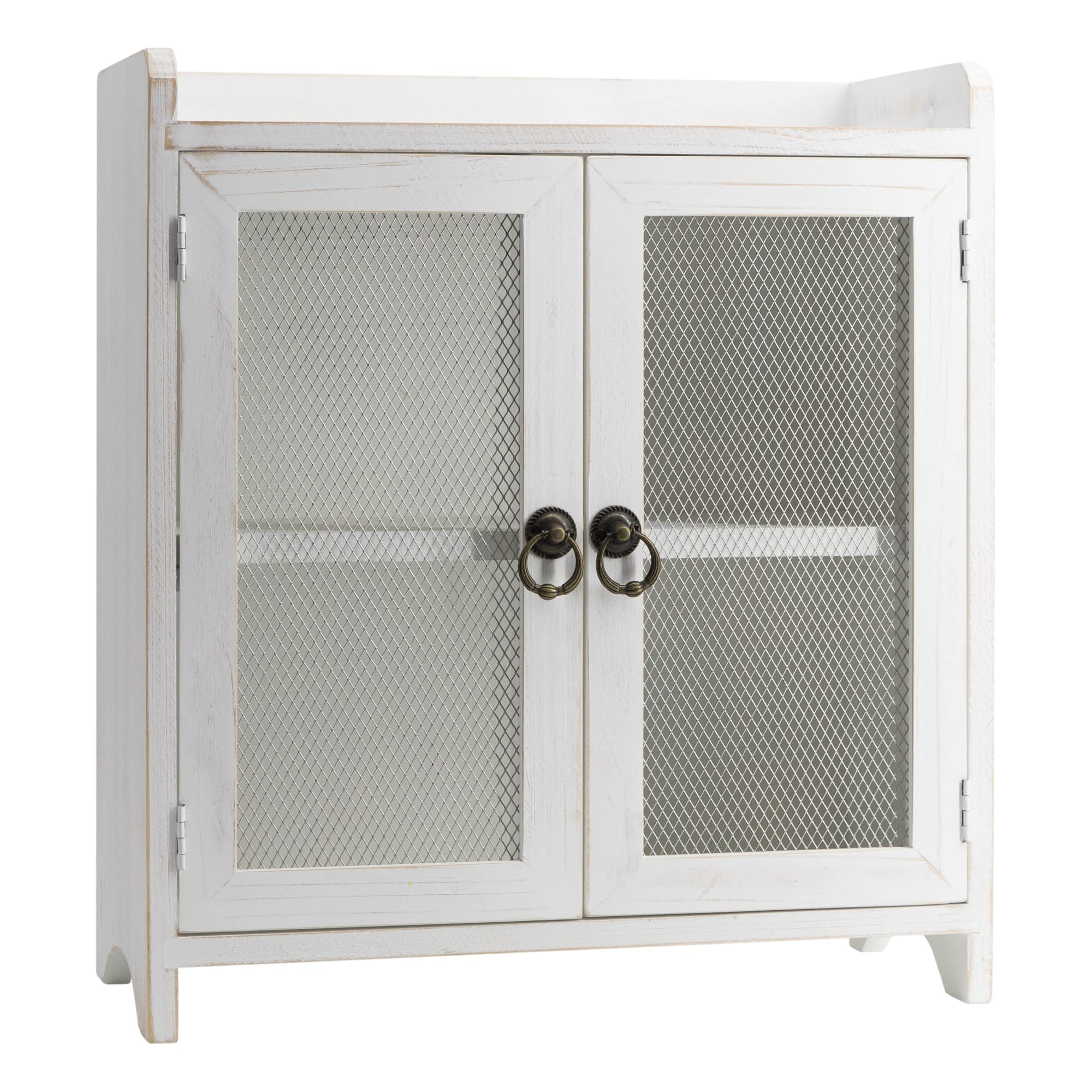 COLLECTIVE HOME - 2 Tiered Storage Cabinet, Countertop Cabinet, Wood Organizer for Kitchen Living Room Bedroom Bathroom Office w