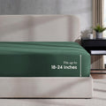 Nestl Dark Green Fitted Sheet Queen Size, Extra Deep Pocket Queen Fitted Sheet Only, 1800 Microfiber Fitted Bed Sheet, Soft Fitt