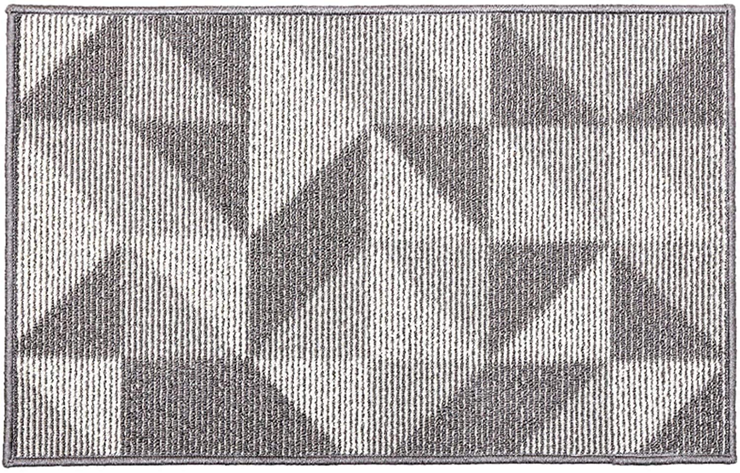 CHICHIC Gray Indoors Doormat 24 x 36 Inch Welcome Mat Front Back Indoors Door Mats for Home Entrance EntryWay Entry Rugs Machine