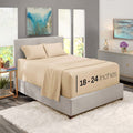 Nestl Extra Deep Pocket Sheets - Fits Mattress 18-24 Inches Deep, Extra Deep Pocket California King Size Sheets, 4 Piece Cal Kin