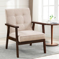 Bonzy Home Mid Century Modern Accent Chair Set of 2 for Living Room, Upholstered Faux Leather Armchair Comfy Retro Bedroom Side 