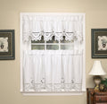 Todays Curtain Imperial Classic Drawn Cutwork Window Tier, 24-Inch, Beige