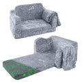 MeMoreCool Toddler Fold Out Chair for Girls Boys, Glow in Dark Comfy Folding Baby Couch Convertible to Lounge, Flip Out Kids Sof
