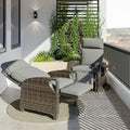Grand patio Outdoor Recliner Air Pump 150 Lay Flat Reclining Chair with Independent Adjustable Back and Footrest Removable Olefi