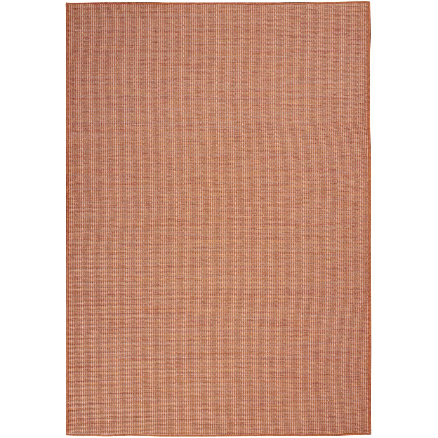 Nourison Positano Indoor-Outdoor Terracotta 5 x 7 Area Rug, Easy Cleaning, Non Shedding, Bed Room, Living Room, Dining Room, B