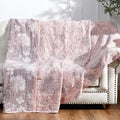 jinchan Boho 100% Cotton Muslin Queen Size 80x90 Inches Blanket Lightweight 4-Layer Quilted Soft Pink Multi Floral Throw Blanket