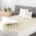 Best Price Mattress 3 Inch Egg Crate Memory Foam Mattress Topper with Copper Infusion, CertiPUR-US Certified, Twin, Beige, 3 Fre