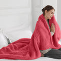 Heated Blanket Throw, Electric Blanket Sherpa with 4 Hours Auto Off & 5 Heating Levels, Washable Electric Heated Blanket with ET