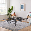 Linenspa Folding Metal Platform Bed Frame - No Box Spring Needed - Underbed Storage - Simple Tool Free Assembly - Mattress Found