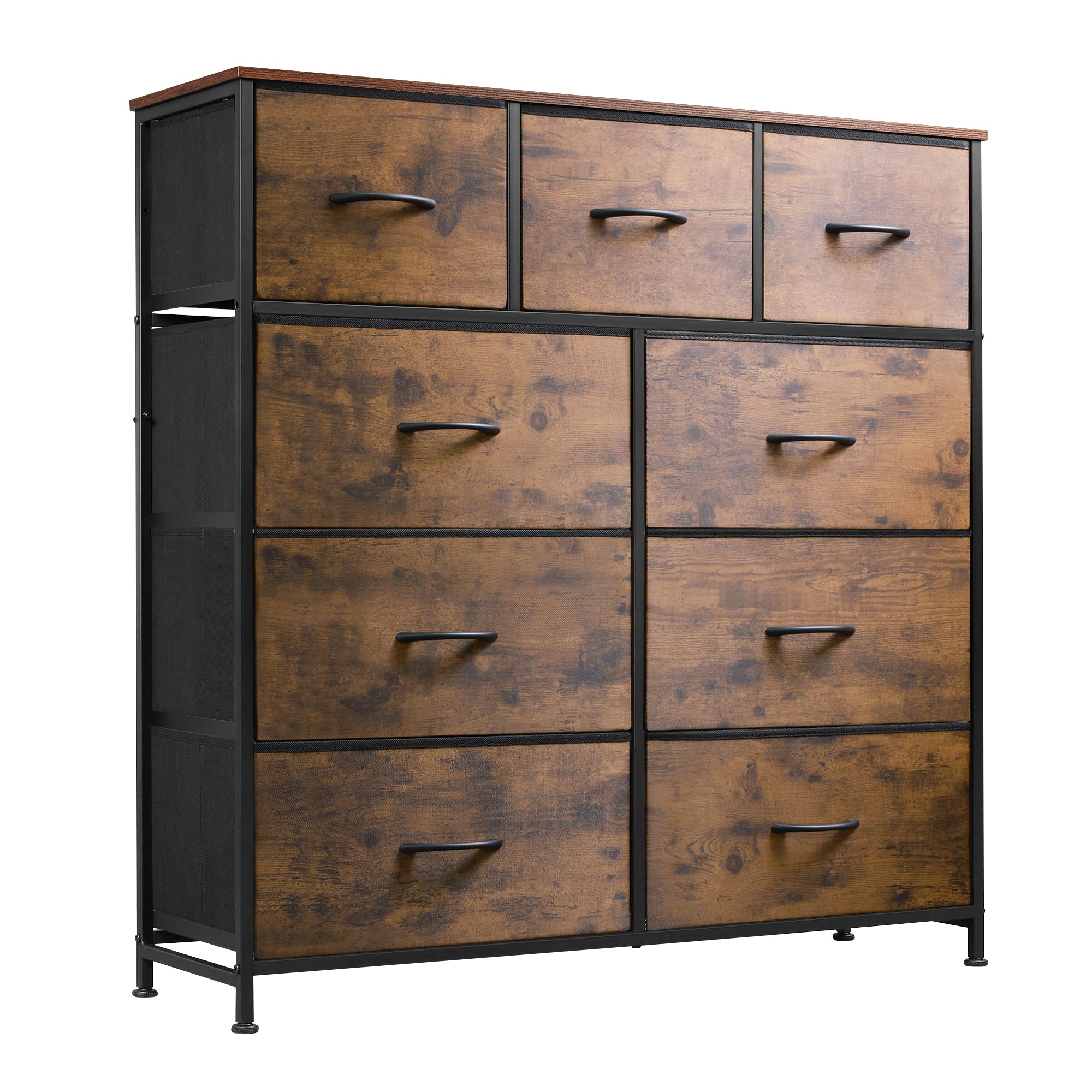 WLIVE 9-Drawer Dresser, Fabric Storage Tower for Bedroom, Hallway, Entryway, Closet, Tall Chest Organizer Unit with Fabric Bins,
