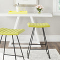Safavieh Home Collection Akito Mid-Century Modern Green 26-inch Counter Stool (Set of 2)