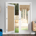 NICETOWN Linen French Blackout Door Window Curtains, Privacy Front Door Curtains for Glass Door, Thermal Insulated Tie Up Shades