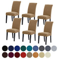 Howhic Stretch Chair Covers for Dining Room Set of 6, Removable Washable Dining Room Chair Covers, Dining Chair Slipcovers Seat 