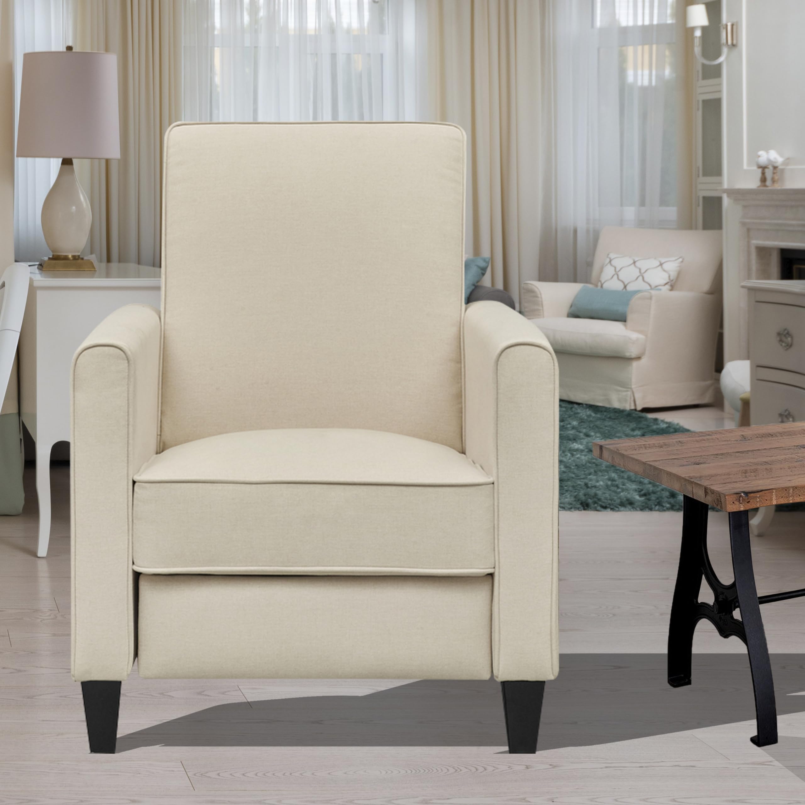 Naomi Home Pushback Recliner Chairs Home Theatre Recliner Small Recliners for Small Spaces with Adjustable Footrest Push Back Th