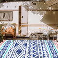 Outdoor Rugs Patio Camping Waterproof - 9x12 Plastic Straw Patio Rug Portable for Campers, Outside RVs Mat, Outdoor Area Carpet 