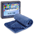 Kidaddle 7lb Weighted Blanket for Kids (Blue), Plush Minky Weighted Lap Pad for Kids with Sensory Processing Issues Like Autism 