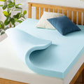 Best Price Mattress 4 Inch Ventilated Memory Foam Mattress Topper, Cooling Gel Infusion, CertiPUR-US Certified, Dorm Essentials,