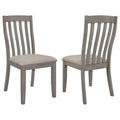 Coaster Home Furnishings - Nogales - Asian Hardwood - Set of 2 Dining Side Chairs with High Slatted Backs, Foam-Padded Seats and