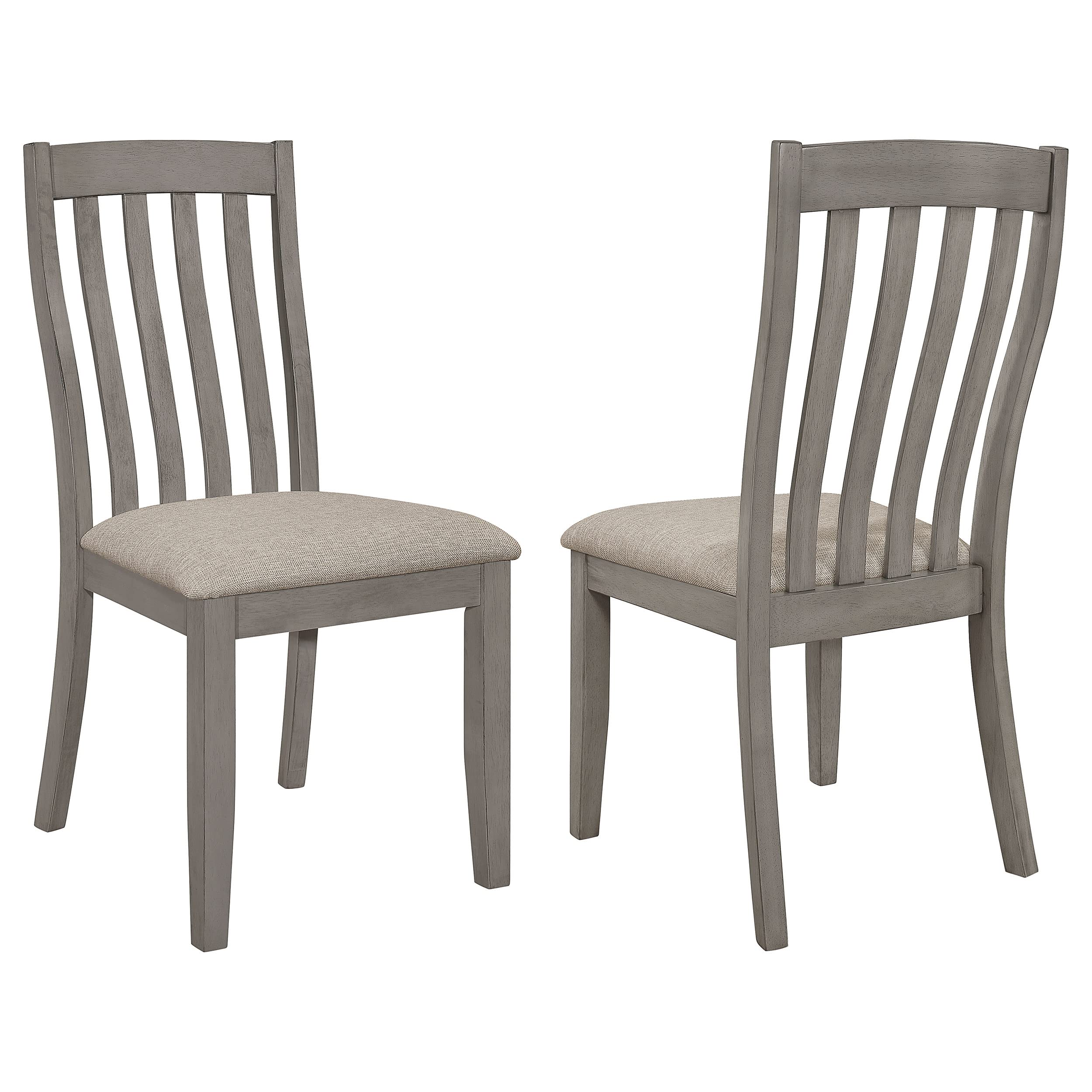 Coaster Home Furnishings - Nogales - Asian Hardwood - Set of 2 Dining Side Chairs with High Slatted Backs, Foam-Padded Seats and