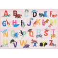 Eric Carle Elementary Pink Alphabet Kids Machine Washable Area Rug Pink/Blue, 411x66