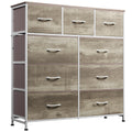 WLIVE 9-Drawer Dresser, Fabric Storage Tower for Bedroom, Hallway, Nursery, Closet, Tall Chest Organizer Unit with Fabric Bins, 
