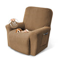 KEKUOU Recliner Chair Covers,Lazy Boy Recliner Covers Stretch Couch Cover Slipcovers 1 Piece Furniture Protector with Elastic Bo