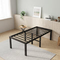 Novilla Bed Frame Twin, 18 Inch Simplicity Metal Platform Twin Size Bed Frame with Underbed Storage, No Box Spring Needed, Heavy