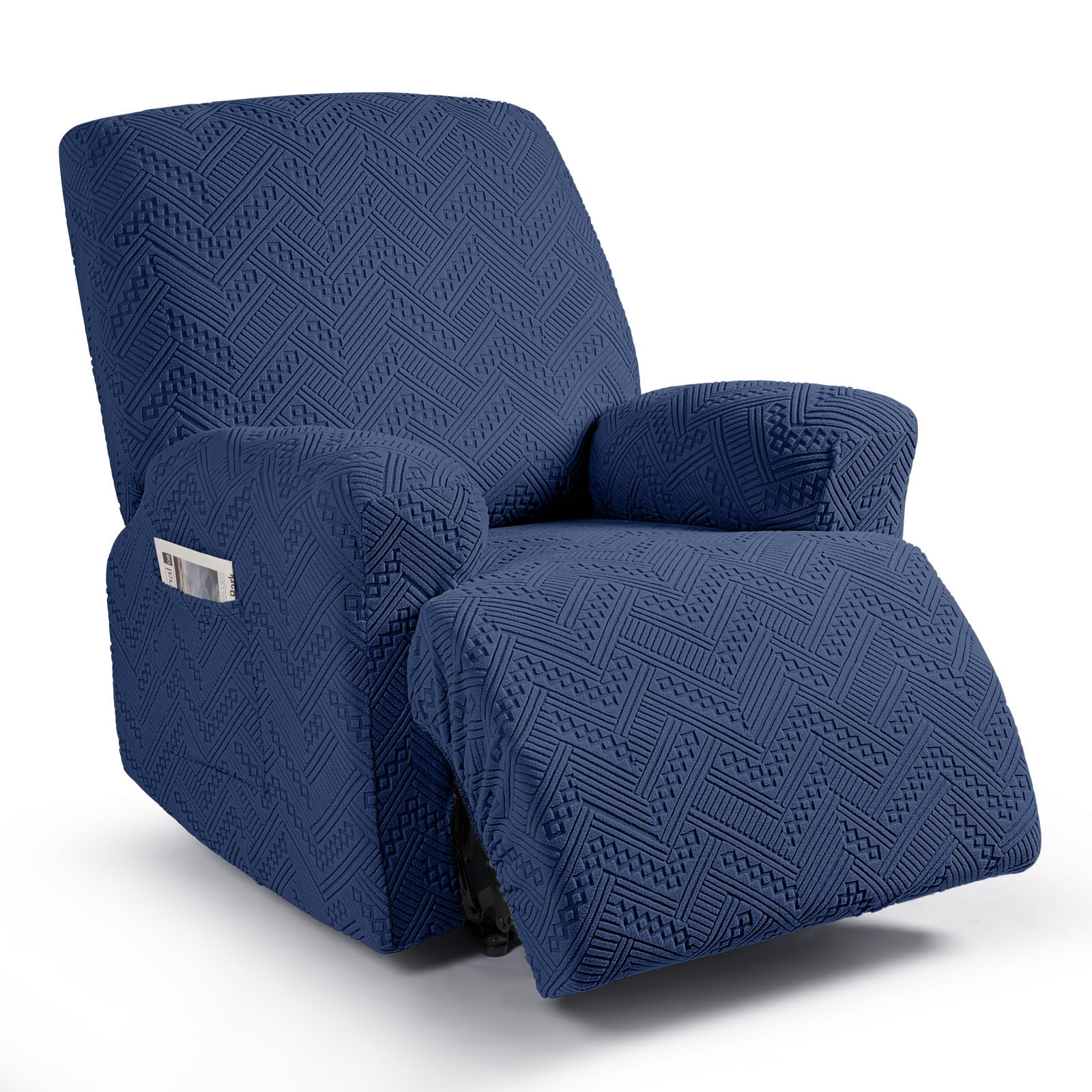 Ruaozz Recliner Sofa Covers Recliner Chair Covers Recliner Covers for Reclining Chair with Pockets Washable Furniture Protector 