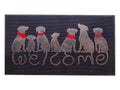 A1HC First Impression Non-Slip, Durable Heavy Rubber Grill Doormat Oil Rub Chrome Finish 18 X 30, Welcome Mats for Front Door No