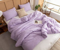 ROSGONIA Lavender Comforter Set King- 3pcs (1 Lilac Comforter & 2 Pillowcases) Light Purple Orchid King Comforter Set for Women 