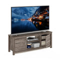 Furinno Classic Stand with Storage for TV up to 65 Inch, Rustic Oak, Large