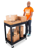 Stand Steady Original Tubstr 2 Shelf Utility Cart/Service Cart Supports up to 400 lbs. - Heavy-Duty Storage Cart for Garage, War