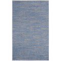 Nourison Essentials Indoor/Outdoor Blue/Grey 3 x 5 Area Rug, Easy Cleaning, Non Shedding, Bed Room, Living Room, Dining Room, 