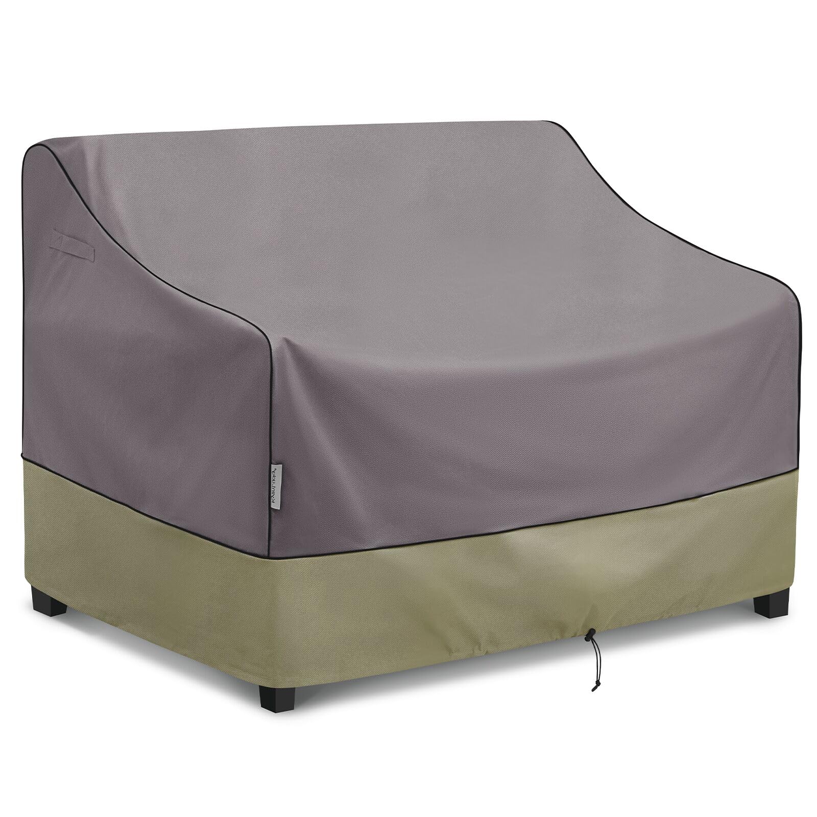 KylinLucky Patio Loveseat Cover 52W x 32D x 34H inches,2-Seater Outdoor Furniture Sofa Covers Waterproof Grey