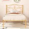 VECELO Full Size Bed Frame, Metal Bed Platform with Headboard, Sturdy Steel Slats Support, No Box Spring Needed/Noise-Free,Easy 