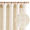 Jinchan Boho Curtains - Living Room Farmhouse Taupe Curtains, 84 Inch Length, 2 Panels for Bedroom, Geometric Striped Mudcloth, 