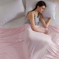 Bedsure Pink Cooling Blanket for Hot Sleepers - Summer Cold Throw Blanket for Bed, Arc-Chill Lightweight Summer Bedding, Cool Th