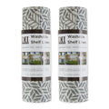 DII Fridge & Shelf Liner Collection Non-Adhesive, Cut to fit, Machine Washable, 12x20, Gray Abstract Leaf, 2 Piece
